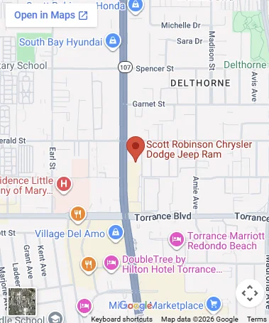 Southbay Chrysler Jeep Dodge Ram Google Maps location.