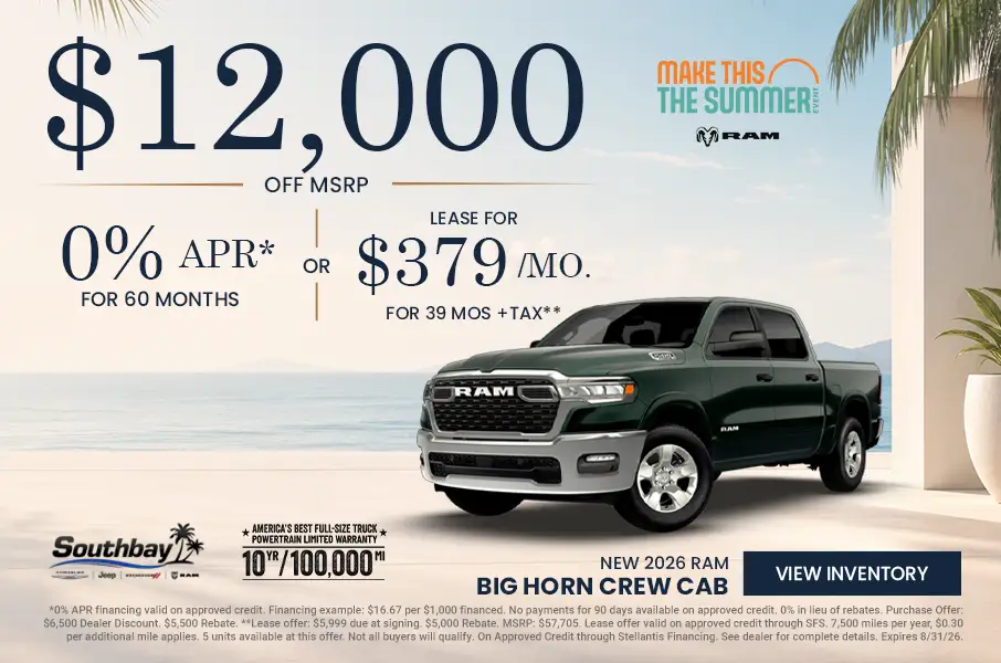 New 2026 RAM Big Horn Crew Cabs